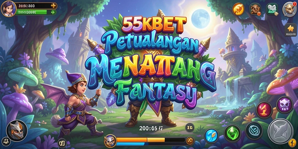 Tampilan gameplay yang mendebarkan dalam game <strong>55KBET</strong> menunjukkan aksi petualangan yang seru.