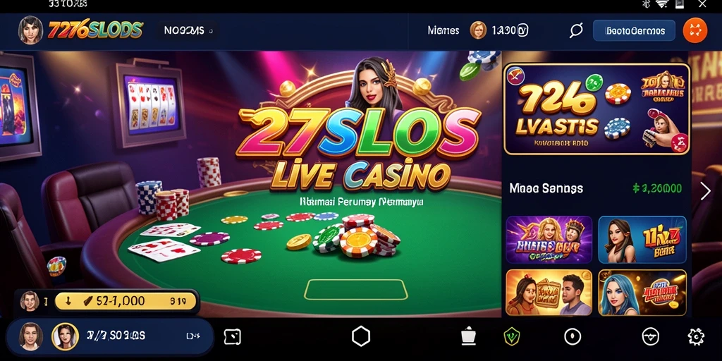 Screenshot gameplay Live Casino yang mendebarkan di 7276SLOTS.