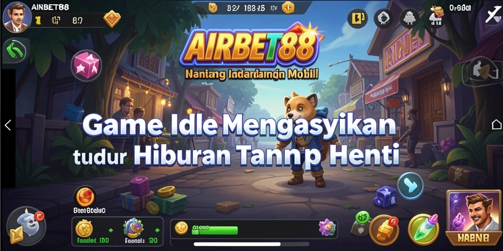 Tampilan gameplay Idle yang menyenangkan dan menghibur.