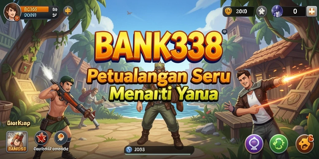 Tampilan gameplay petualangan BANK338 yang memukau dan penuh warna.