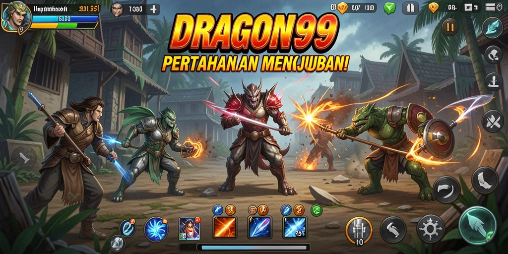 Tangkapan layar menampilkan aksi seru dari gameplay Tower Defense.