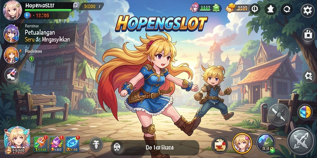 Tampilan gameplay HOPENGSLOT yang menakjubkan dengan karakter Anime.