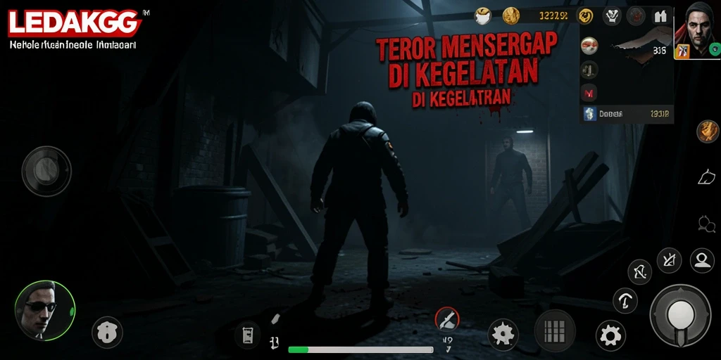Gameplay LEDAKGG yang menegangkan dan mencekam.