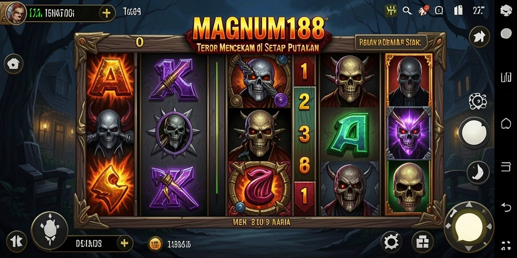 Screenshot menampilkan suasana mencekam dalam gameplay MAGNUM188.