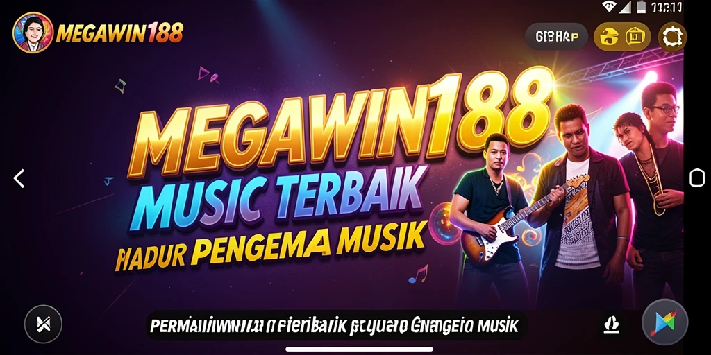 Screenshot gameplay MEGAWIN188 yang menampilkan momen seru di permainan musik.