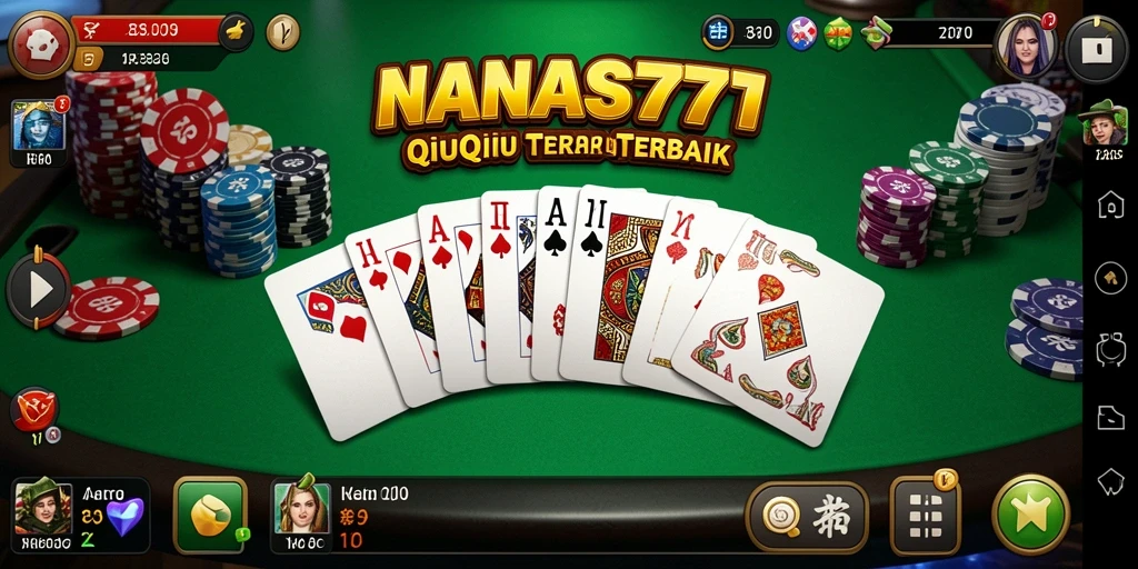 Tampilan grafis menawan dari gameplay QiuQiu NANAS777.