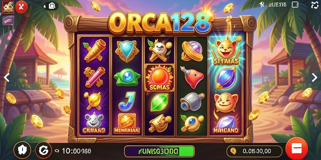 Tampilan permainan ORCA128 yang menarik dengan berbagai pilihan mesin slot.