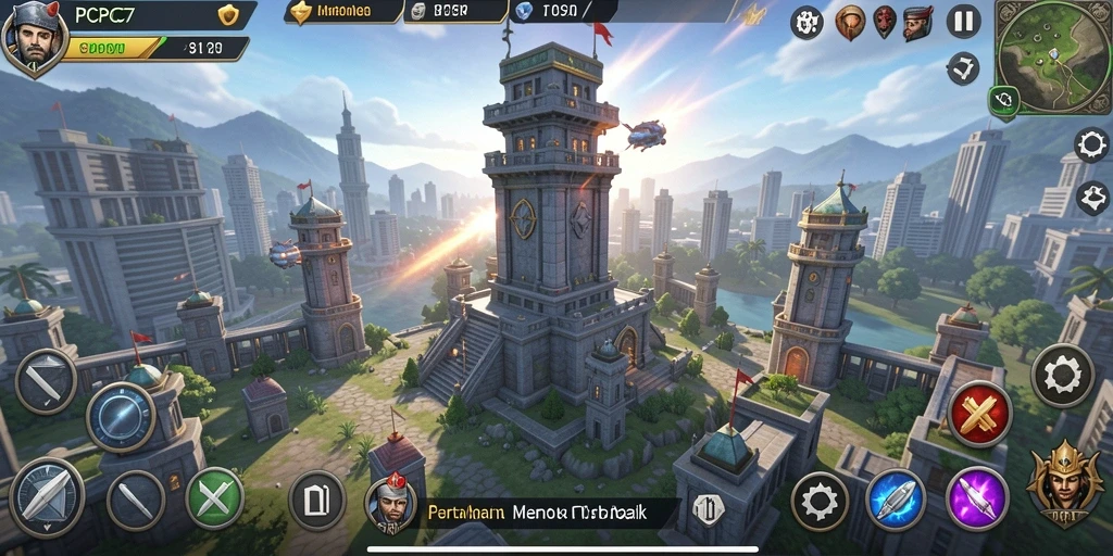 Gameplay seru PCPC7 dalam pertahanan menara yang mendebarkan.