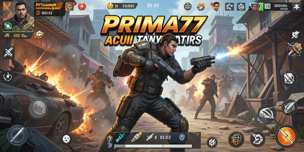 Tampilan seru gameplay PRIMA77 dengan aksi mendebarkan.