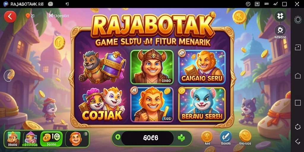 Screenshot gameplay RAJABOTAK menampilkan slot yang mengasyikkan dan penuh warna.