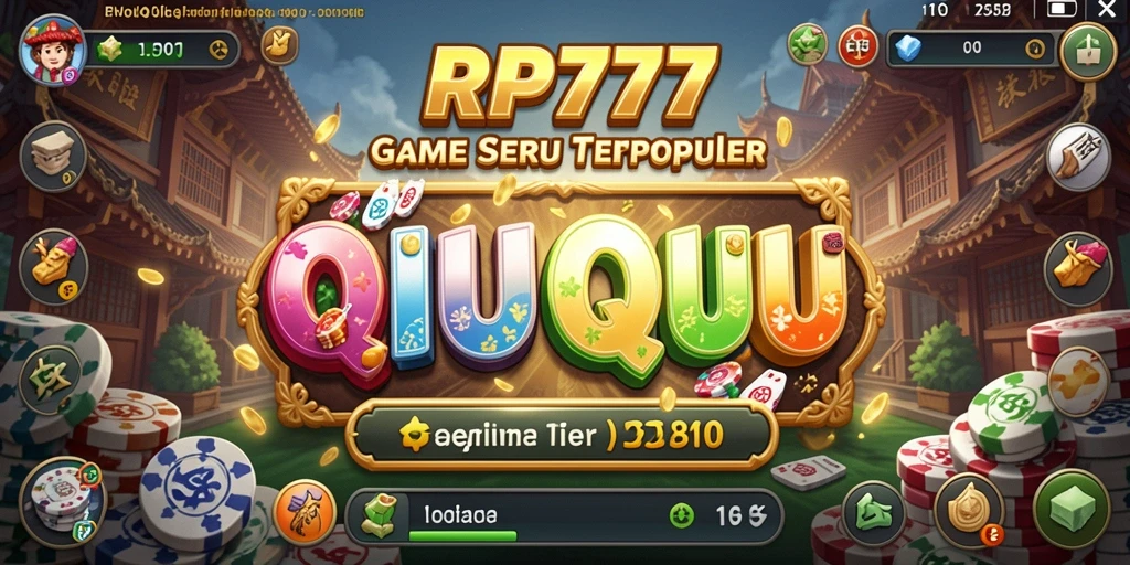 Screenshot gameplay dalam permainan QiuQiu RP777 yang mendebarkan.