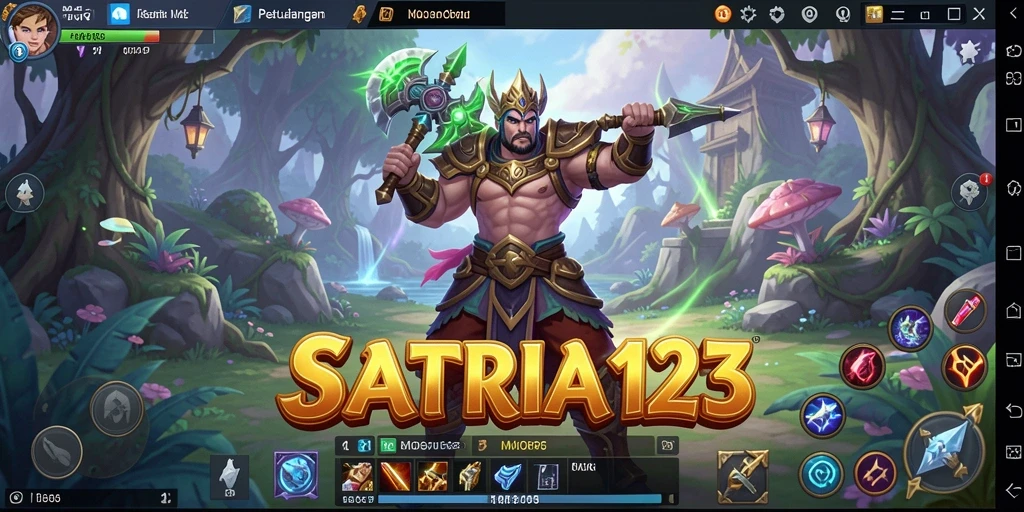 Tampilan screenshot utama SATRIA123 dengan aksi MMORPG yang seru.