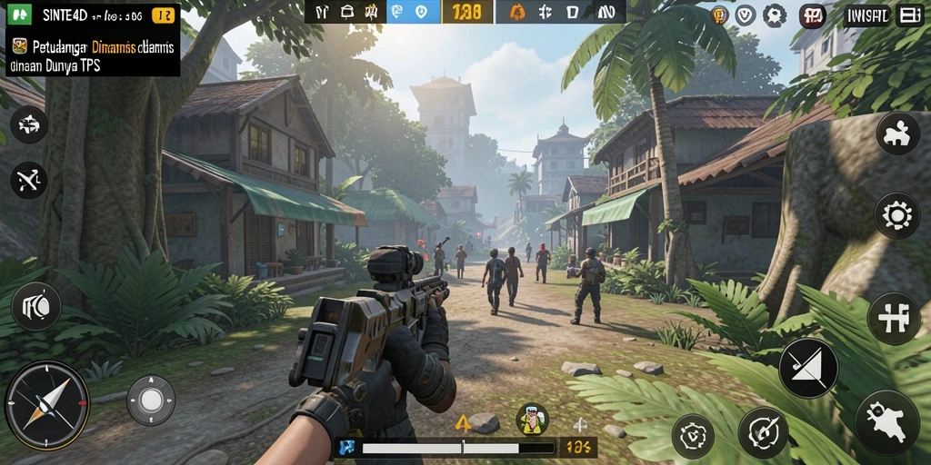 Gameplay mendebarkan dalam <strong>SINTE4D</strong> yang penuh aksi TPS.