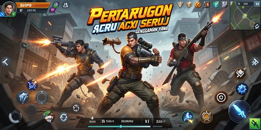 Screenshot SVIP9 menampilkan aksi pertarungan yang menarik dengan efek visual yang memukau.